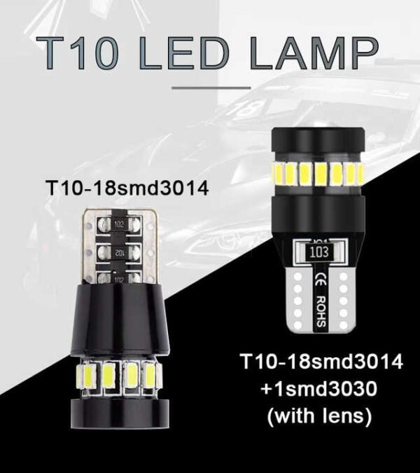 T10 W5W LED Largura Lâmpada para Lâmpadas de Estacionamento