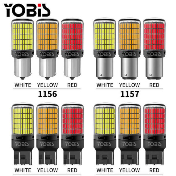 Yobis 150smd carro LED 1156 1157 7440 7443 canbus led luz de sinalização luz de freio - Imagem 9