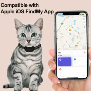 Colar inteligente anti-perda para animais de estimação, dispositivo à prova d'água com localizador inteligente e rastreador GPS para Apple IOS FindMy